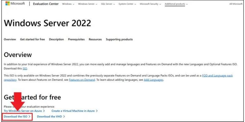 Install windows server 2022