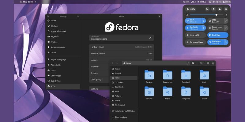 best linux distros for programming ; fedora workstation