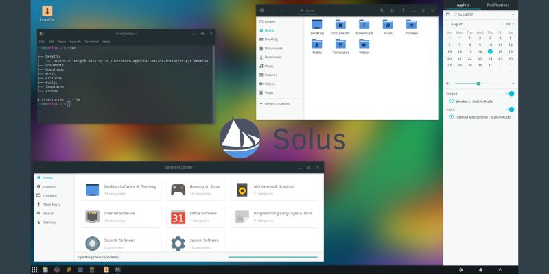 best linux distros for programming ; solus linux