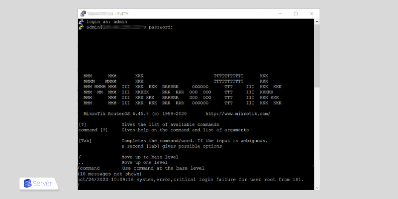 MikroTik VPS via SSH
